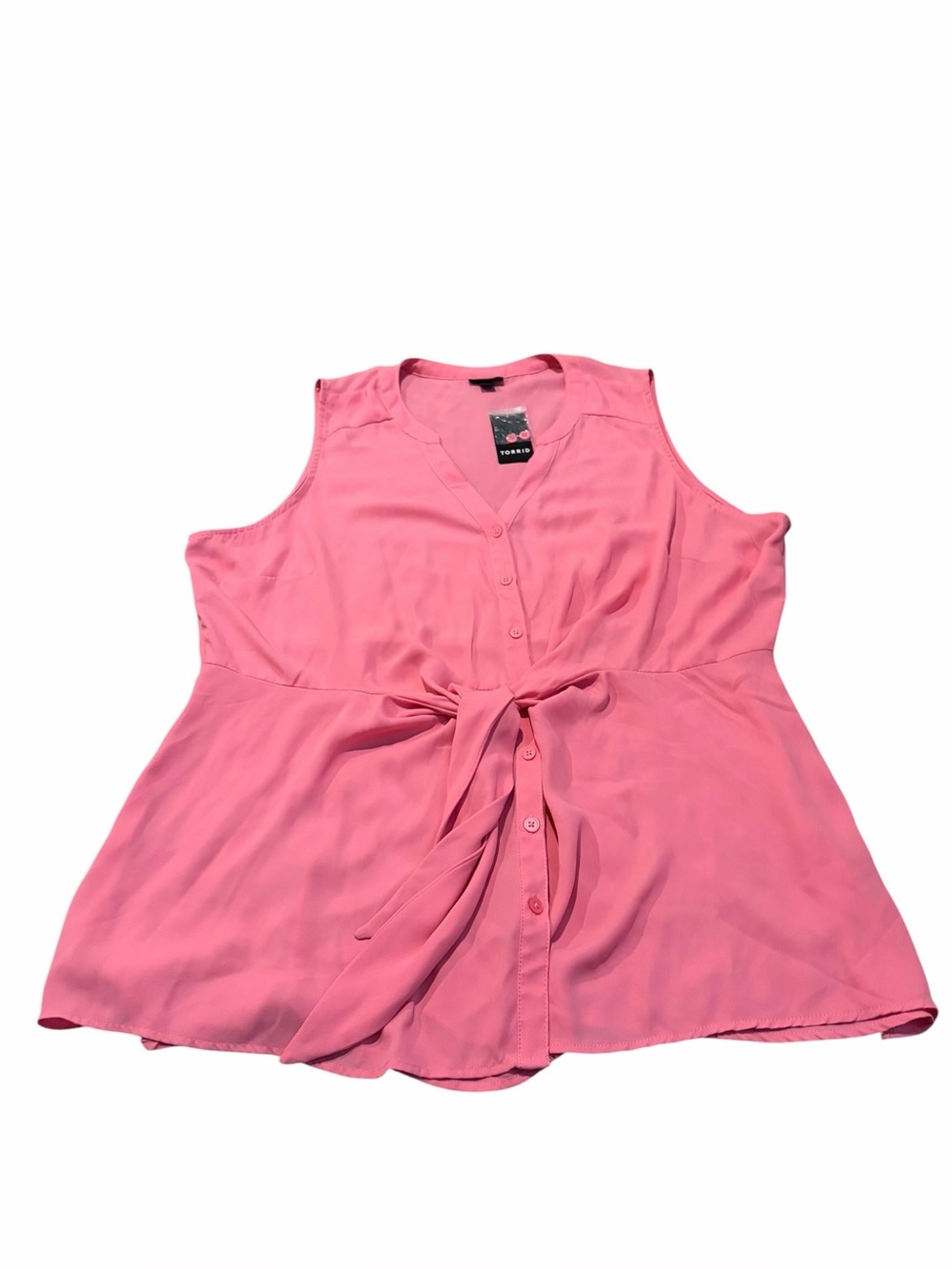 TORRID georgette peplum tank